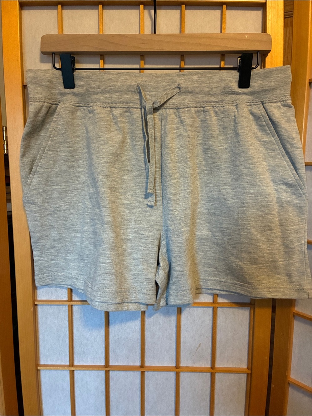 Cozy Heather Gray Women's Drawstring Shorts with Side Pockets